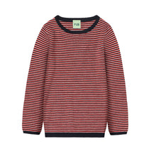 Load image into Gallery viewer, FUB - Ribbed Blouse (Ecru/Dark Navy/ Red) 2-5Y