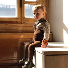 Load image into Gallery viewer, Silly Silas - Footed Tights (Chocolate Brown)