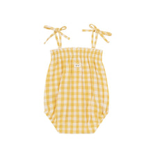 將圖片載入圖庫檢視器 Organic Zoo - 無袖包屁衣 Honeycomb Gingham