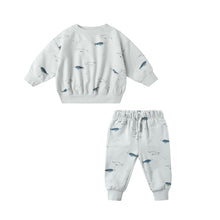 Load image into Gallery viewer, Quincy Mae - Relaxed Fleece Sweater + Pant Set (Narwhals)