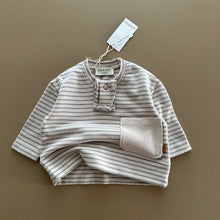 Load image into Gallery viewer, Guapoo - 口袋衛衣 Gray Stripes 1-2Y