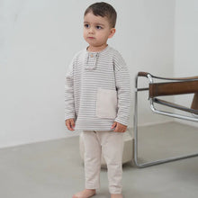Load image into Gallery viewer, Guapoo - 口袋衛衣 Gray Stripes 1-2Y