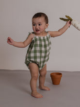 Load image into Gallery viewer, Organic Zoo - Dill Gingham Spaghetti Bodysuit