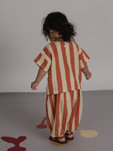將圖片載入圖庫檢視器 Organic Zoo - 方領短袖 Tomato Stripes