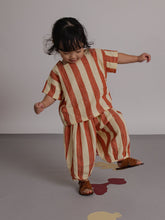 將圖片載入圖庫檢視器 Organic Zoo - 方領短袖 Tomato Stripes