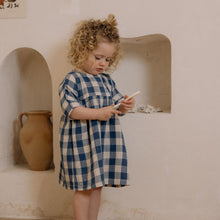 Load image into Gallery viewer, Organic Zoo - Pottery Blue Gingham Bella Dress
