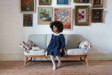 Load image into Gallery viewer, Little Cotton Clothes - Velvet Mila Dress in Midnight (2Y-7Y)
