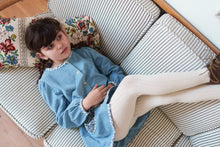 Load image into Gallery viewer, Little Cotton Clothes - Velvet Jules Dress in Eggshell (2Y-7Y)