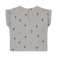 Load image into Gallery viewer, Studio Boheme - Blouse Praslin Short Sleeves (Grey/Ice Cream) 12-18M