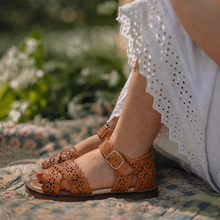 Load image into Gallery viewer, Petit Nord - Crossover Sandal (Cognac)