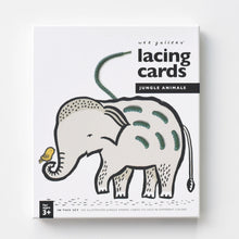 Load image into Gallery viewer, Wee Gallery - Lacing Cards (Jungle Animals)