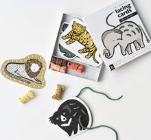 Load image into Gallery viewer, Wee Gallery - Lacing Cards (Jungle Animals)