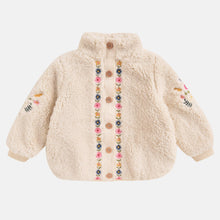 將圖片載入圖庫檢視器 Louise Misha -刺繡毛絨絨外套 (Cream) 3Y-5Y