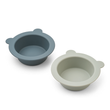 Load image into Gallery viewer, LIEWOOD - 2 Pack Peony Suction Bowl (Whale Blue)
