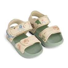 Load image into Gallery viewer, Liewood - Blumer Printed Sandals (Sea creature / Sandy)