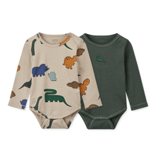 Load image into Gallery viewer, LIEWOOD - 2 Pack Long Sleeve Bodysuit (Dinosaurs)
