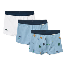 Load image into Gallery viewer, Liewood - Marvin Boxers 3-Pack (Fun / Crisp white / beach clue / mix)