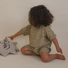 將圖片載入圖庫檢視器 Organic Zoo - 毛布短袖短褲連身衣 (Dusky Checkerboard)