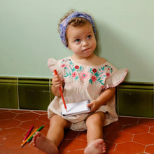 將圖片載入圖庫檢視器 Louise Misha - 米白色刺繡包屁裙 6M