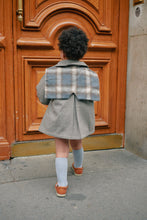 將圖片載入圖庫檢視器 Maison Marelle - 可拆式披肩羊毛外套 Voltaire - Chevron Stone