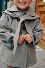 將圖片載入圖庫檢視器 Maison Marelle - 可拆式披肩羊毛外套 Voltaire - Chevron Stone