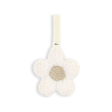 Load image into Gallery viewer, Ecru Sand Sherpa Flower Pacifier Clip