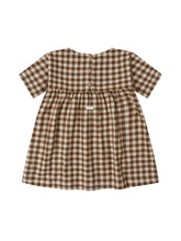 Load image into Gallery viewer, Organic Zoo - Chestnut Gingham Gather Dress