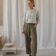 將圖片載入圖庫檢視器 Organic Zoo - 成人有機棉平紋寬褲 - Olive