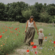 將圖片載入圖庫檢視器 Organic Zoo - 成人有機棉平紋長裙 - Olive