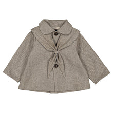 將圖片載入圖庫檢視器 Maison Marelle - 可拆式披肩羊毛外套 Voltaire - Chevron Stone