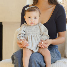 Load image into Gallery viewer, Quincy Mae - Eden Romper (Blue Gingham)