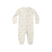 Load image into Gallery viewer, Baby onesie with a subtle pattern on a white background