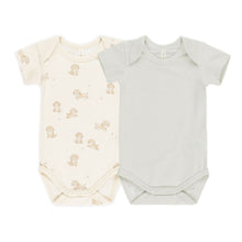 將圖片載入圖庫檢視器 Quincy Mae - 短袖2入包屁衣 (狗狗)