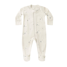 Load image into Gallery viewer, Baby onesie with star pattern on a white background