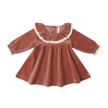 將圖片載入圖庫檢視器 Quincy Mae - 絲絨長袖裙子 (Cranberry)