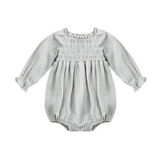 Load image into Gallery viewer, Quincy Mae - Eden Romper (Blue Gingham)