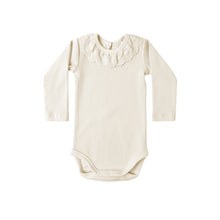 Load image into Gallery viewer, Quincy Mae - Ruffle Collar Bodysuit (Natural)