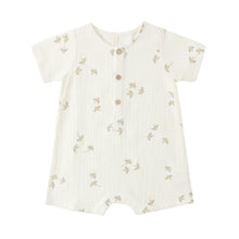 Load image into Gallery viewer, Quincy Mae - Short Sleeve Woven Romper (Birds)