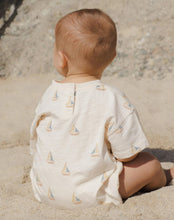 Load image into Gallery viewer, Rylee + Cru - Relaxed Bubble Romper (Sailboats)