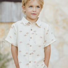 Load image into Gallery viewer, Rylee + Cru - Collared Short Sleeve Shirt || Umbrellas 2-3Y