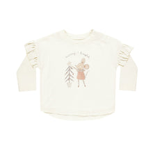 Load image into Gallery viewer, Rylee + Cru - Ruffle Long Sleeve Tee (Mouse)