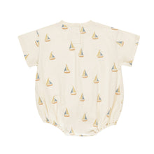 Load image into Gallery viewer, Rylee + Cru - Relaxed Bubble Romper (Sailboats)