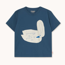 Load image into Gallery viewer, Tiny Cottons - Swan Graphic Tee (Light Navy)
