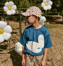 Load image into Gallery viewer, Tiny Cottons - Swan Graphic Tee (Light Navy)