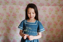 將圖片載入圖庫檢視器 Little Cotton Clothes - Penelope Smocked dress in Pier Blue (2Y-6Y)