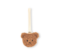 Load image into Gallery viewer, Brown Teddy Bear Pacifier Clip