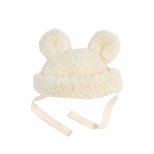 Load image into Gallery viewer, Binibamba - 美利奴羊毛熊熊帽 (牛奶色)