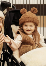 Load image into Gallery viewer, Binibamba - 美利奴羊毛熊熊帽 (咖啡色)