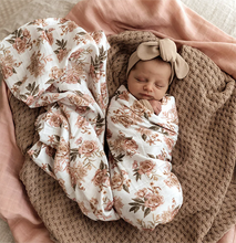Load image into Gallery viewer, Organic Rosette Swaddle Wrap