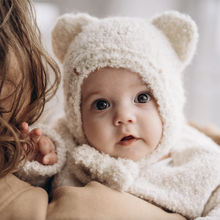 Load image into Gallery viewer, Bambolina - Teddy Bonnet (Milk) 1-3Y